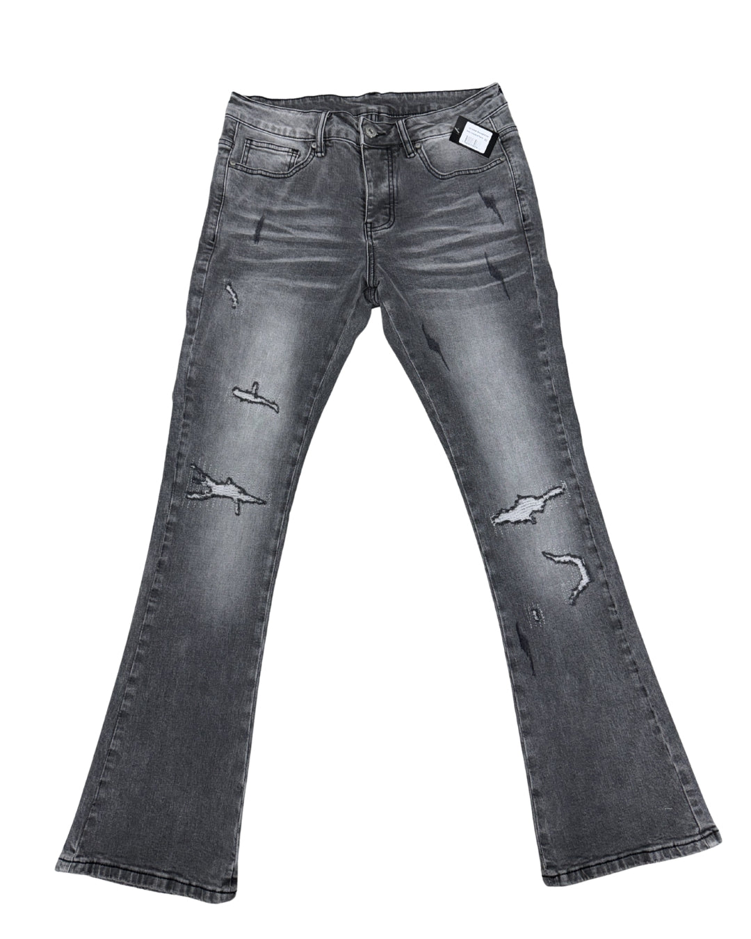 Men's Stacked Pants SD-03 – Washed Black — front view