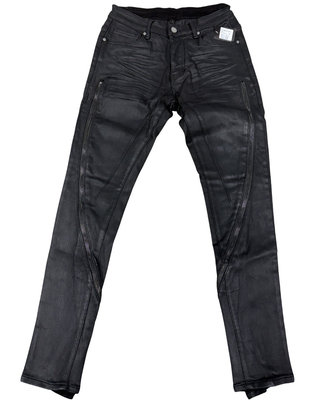 Men's Skinny Pants SD-16 – Waxed Black — front view