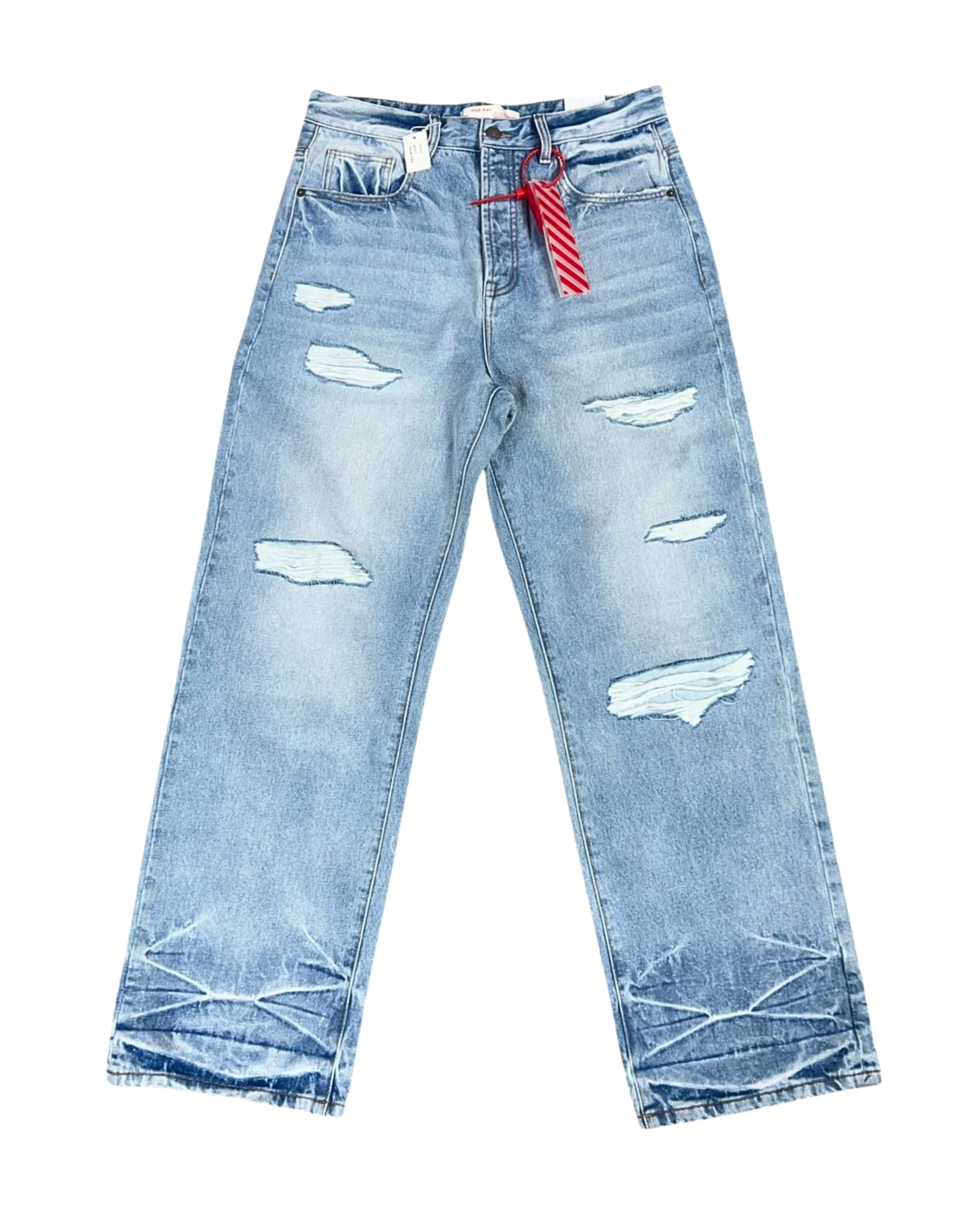 Blue Wash Baggy Jeans