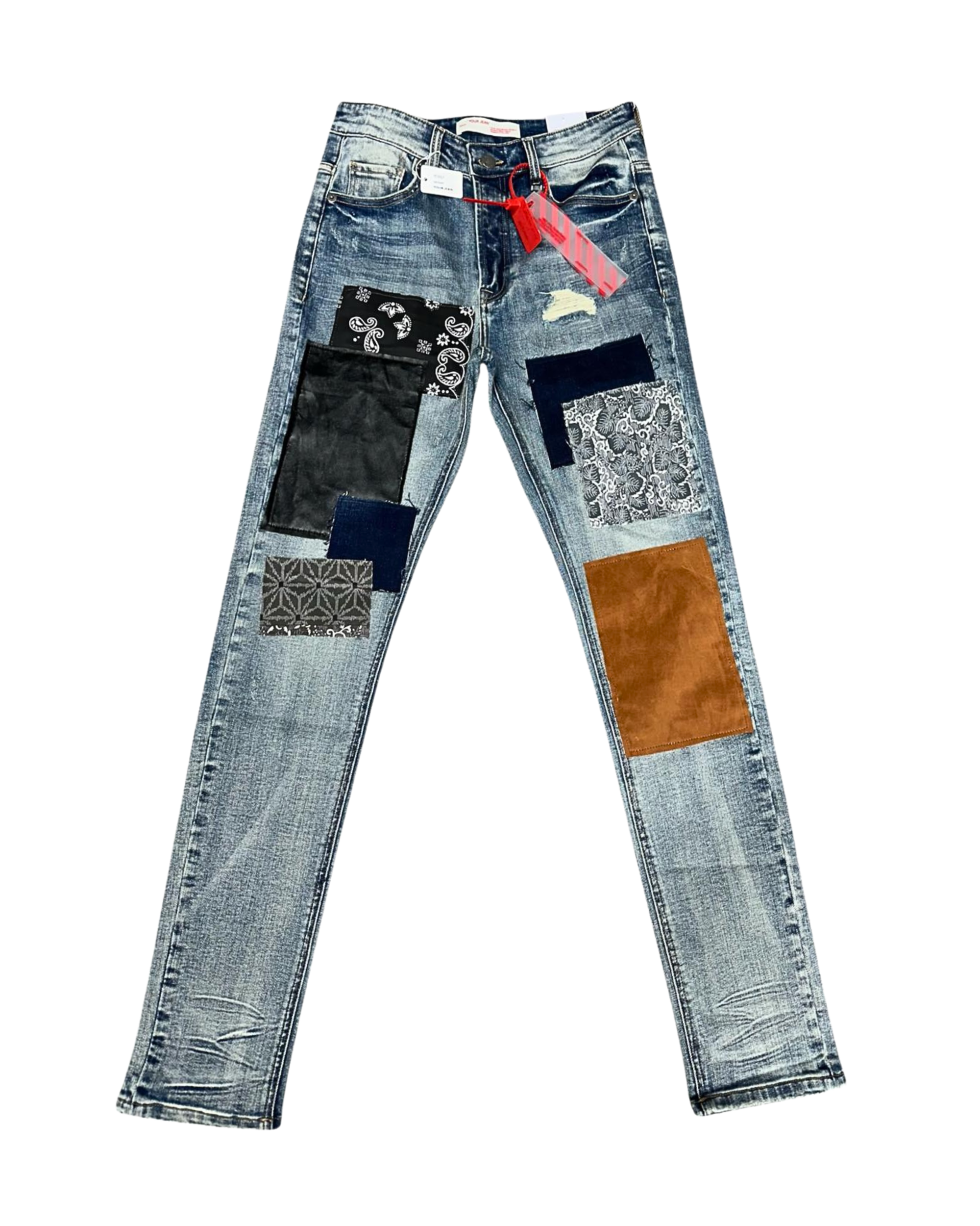Patchwork Skinny Jeans