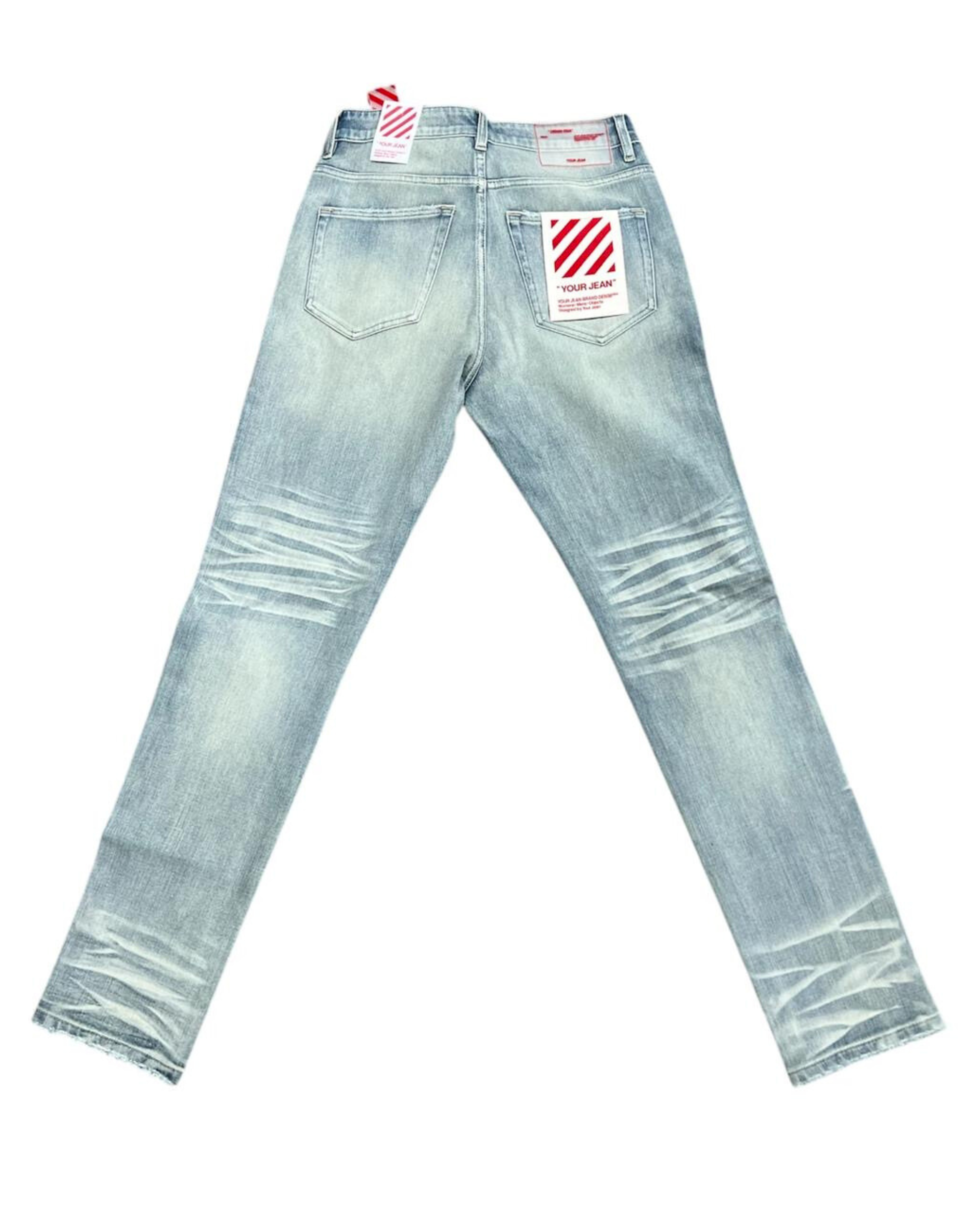 Skinny Custom Jeans Light Blue Wash