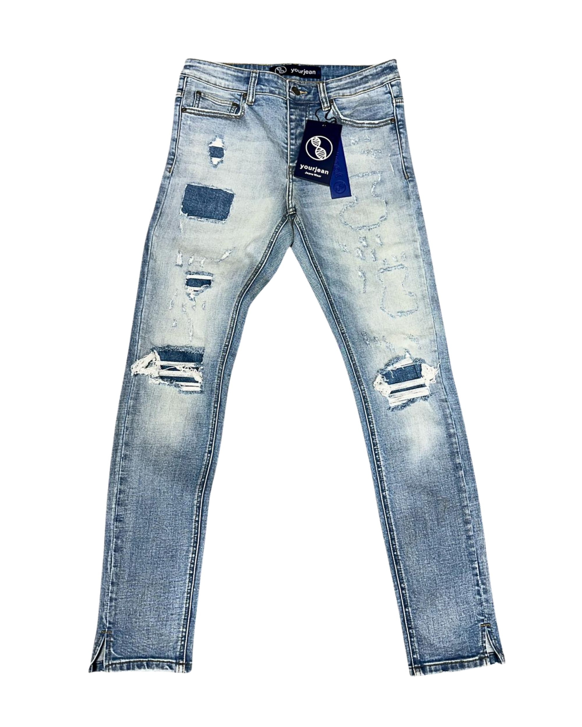 Washed Blue Skinny Jeans