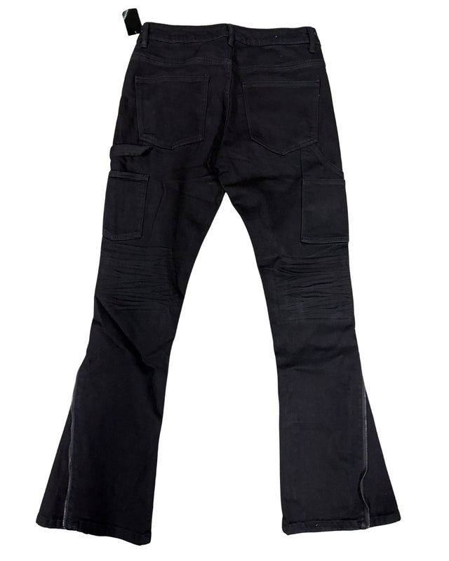 Men's Zipper Flare Pants SD-01 – Jet Black