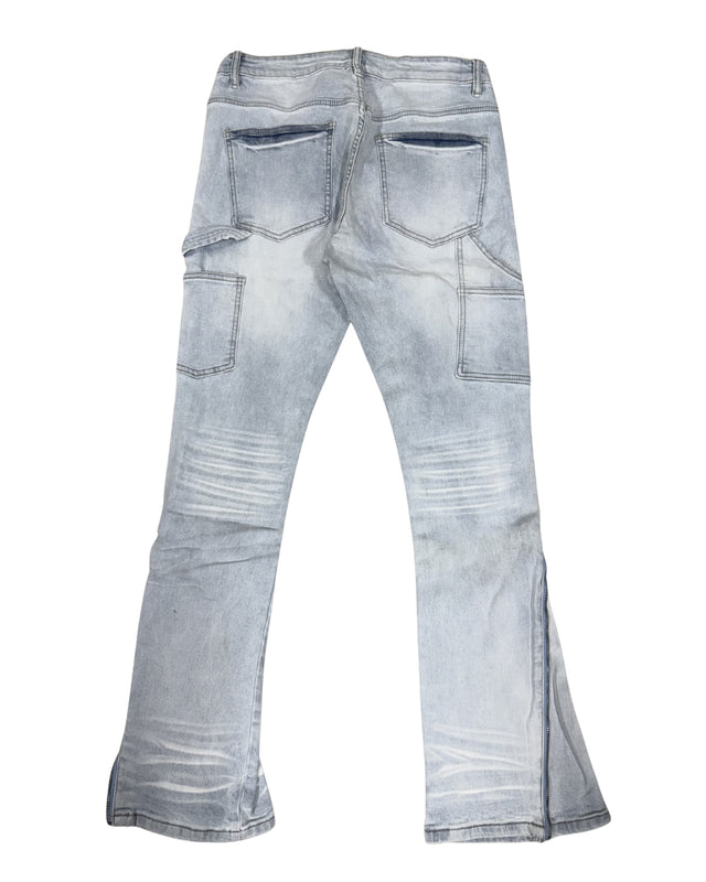 Men's Zipper Flare Pants SD-01 – Light Blue