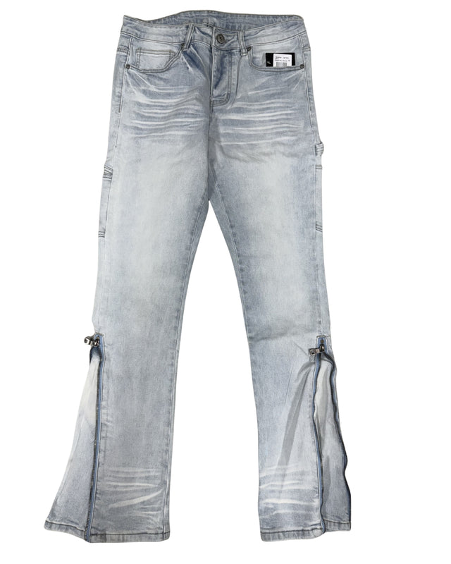 Men's Zipper Flare Pants SD-01 – Light Blue