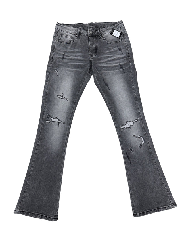 Men's Stacked Pants SD-03 – Washed Black