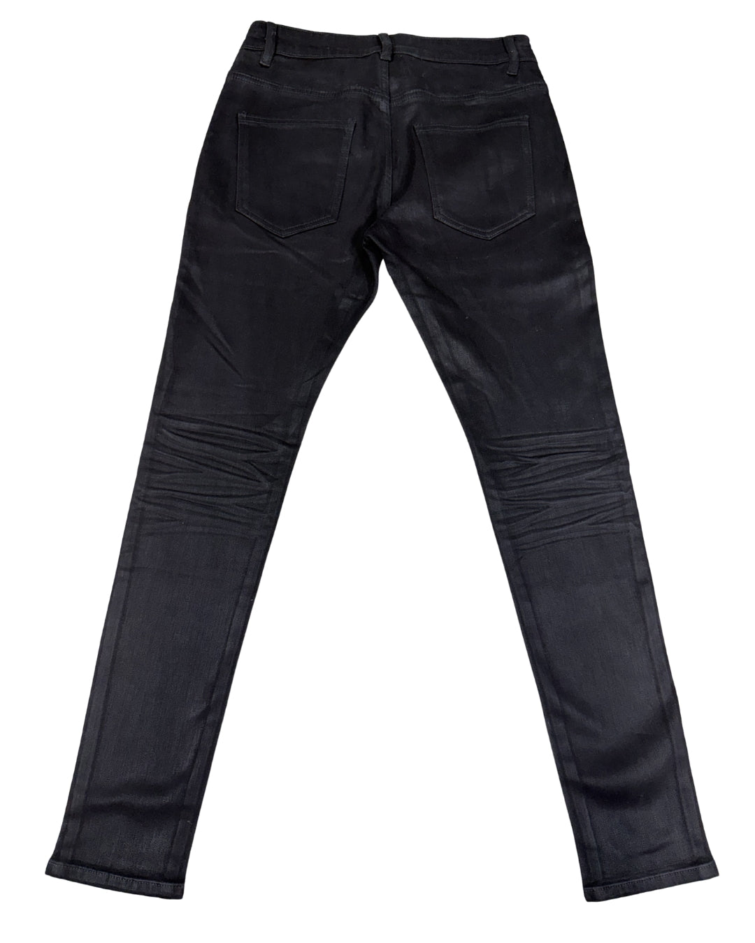 Men's Skinny Pants SD-04 – Waxed Black — back view
