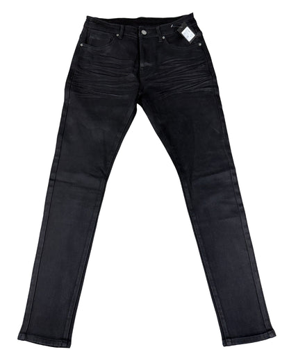 Men's Skinny Pants SD-04 – Waxed Black — front view
