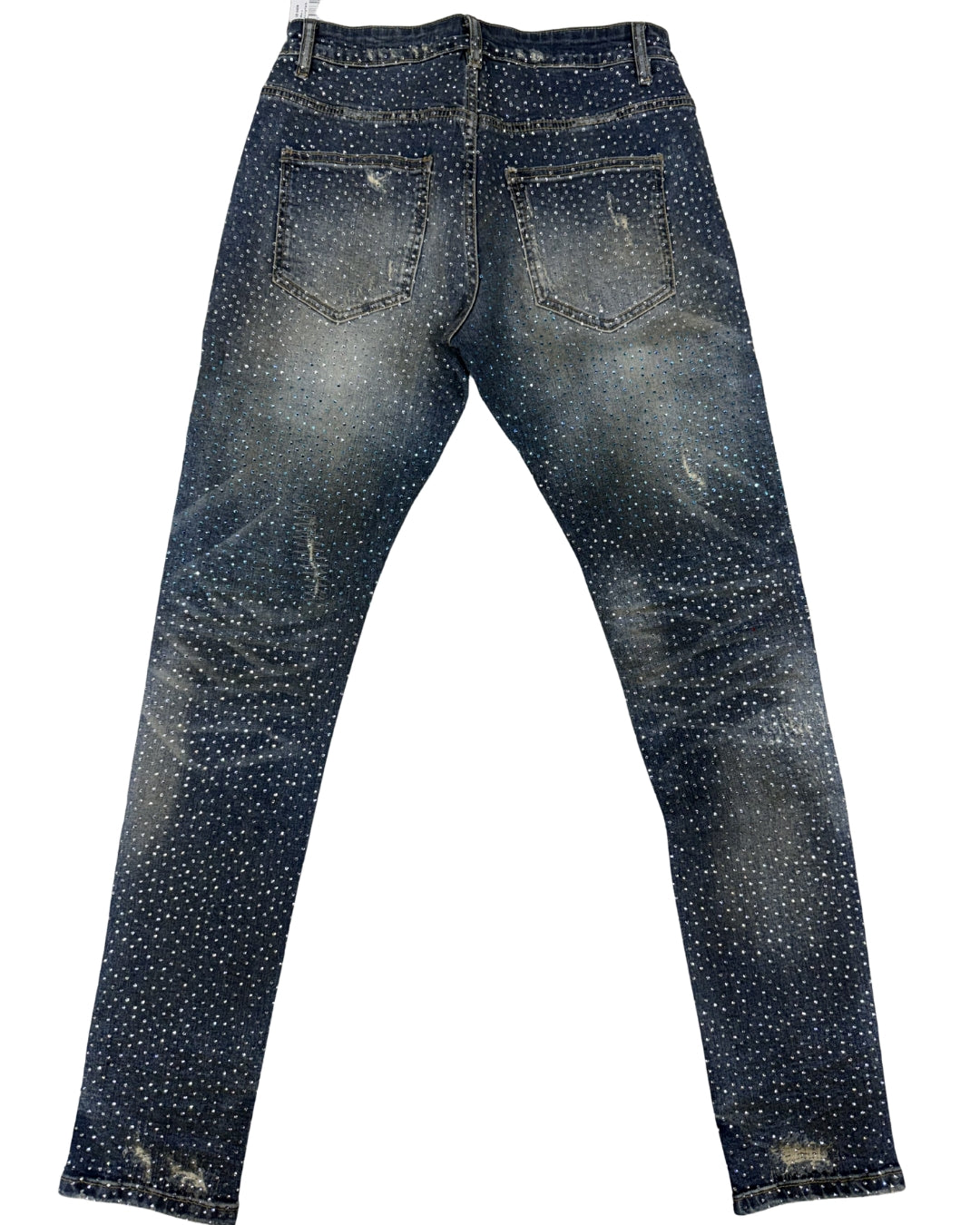 Men's Skinny Pants SD-04 – Blue — back view