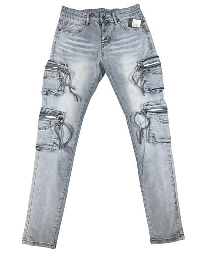 Men's Skinny Pants SD-09 – Blue — front view