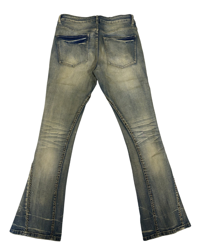 Men's Stacked Pants SD-10 – Washed Blue