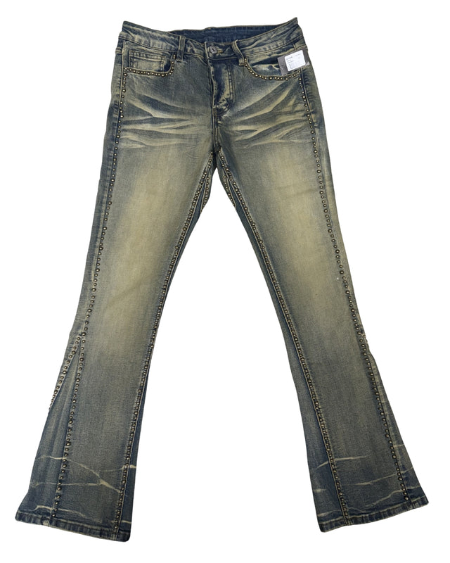 Men's Stacked Pants SD-10 – Washed Blue