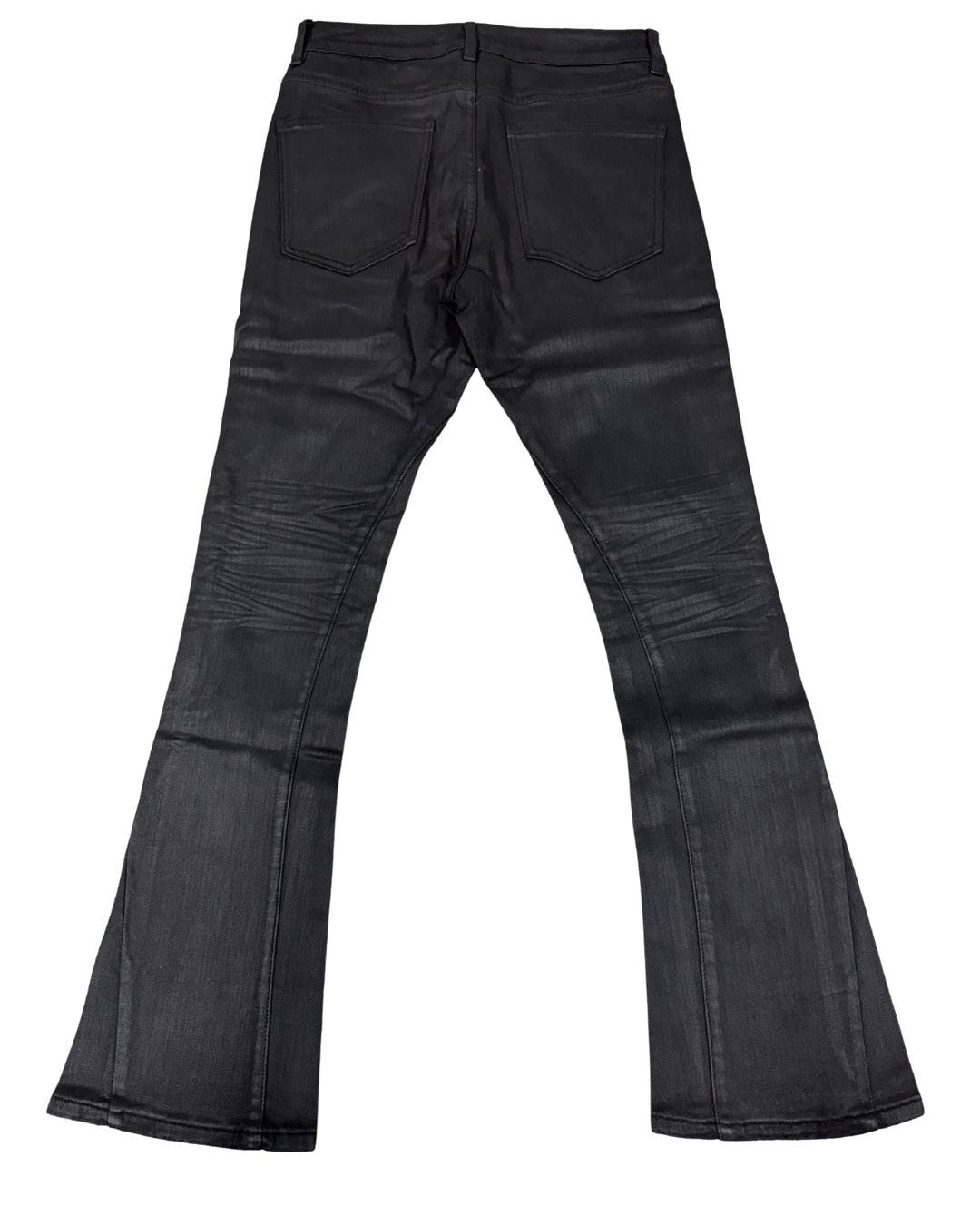 Men's Stacked Pants SD-11 – Waxed Black — back view