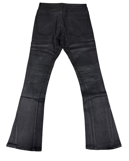 Men's Stacked Pants SD-11 – Waxed Black — back view