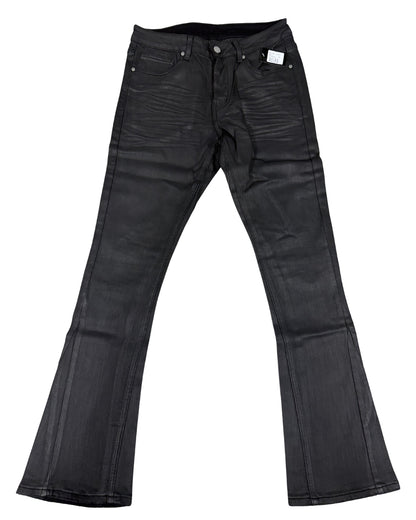 Men's Stacked Pants SD-11 – Waxed Black — front view