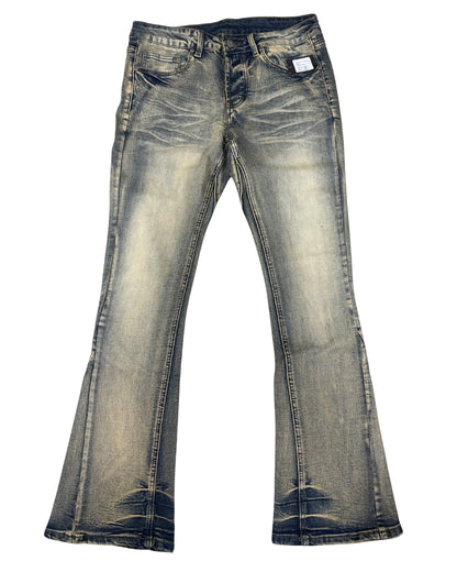 Men's Stacked Pants SD-11 – Vintage Blue — front view