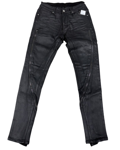 Men's Skinny Pants SD-16 – Waxed Black — front view
