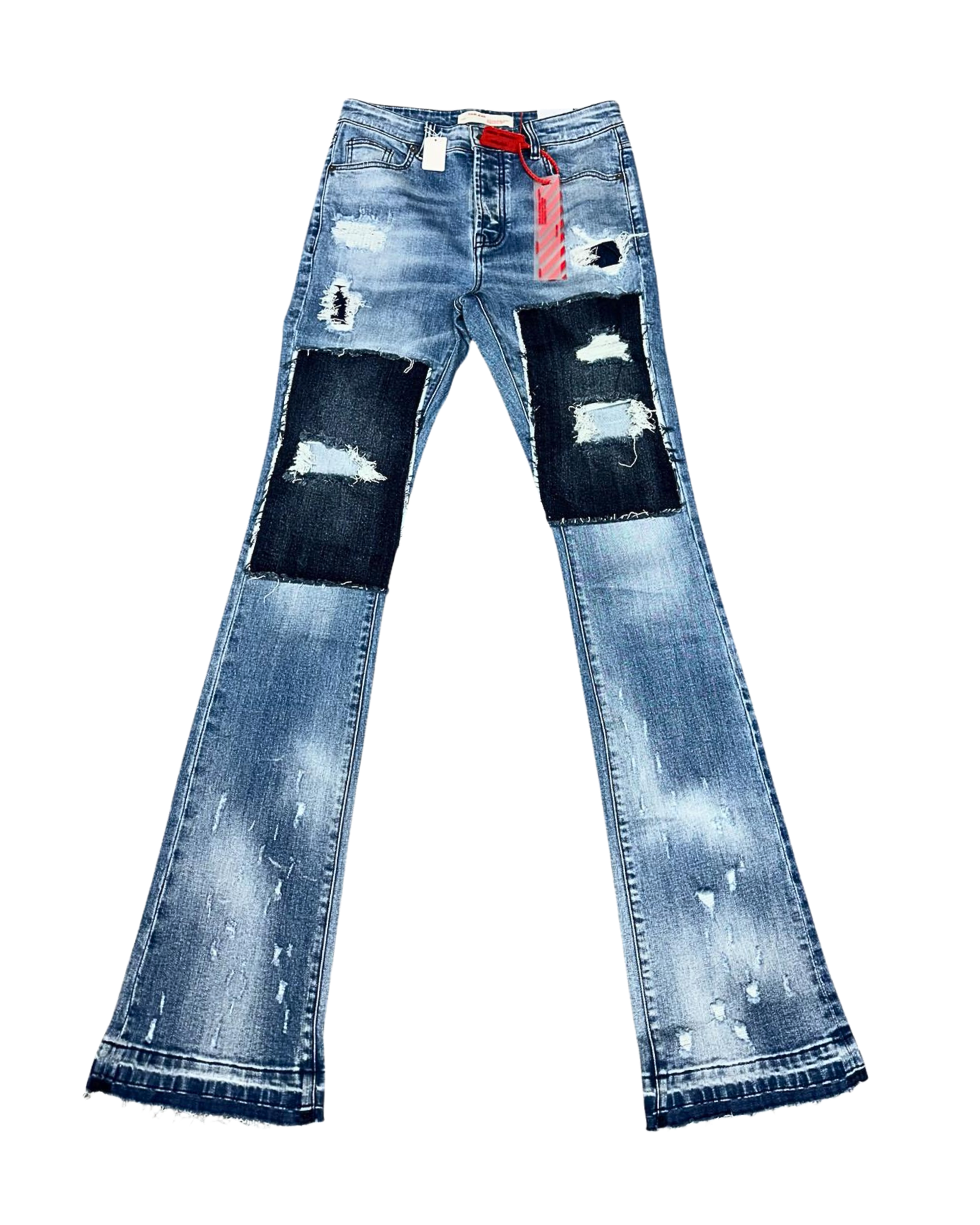 Blue Wash Stacked Jeans